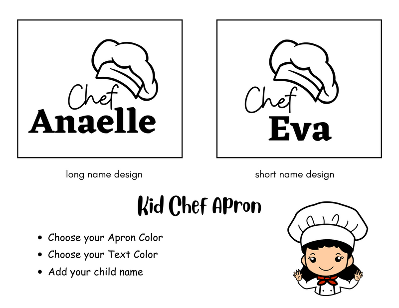 Kid Chef Apron & Hat - Personalized Gift - Cooking Apron & Hat