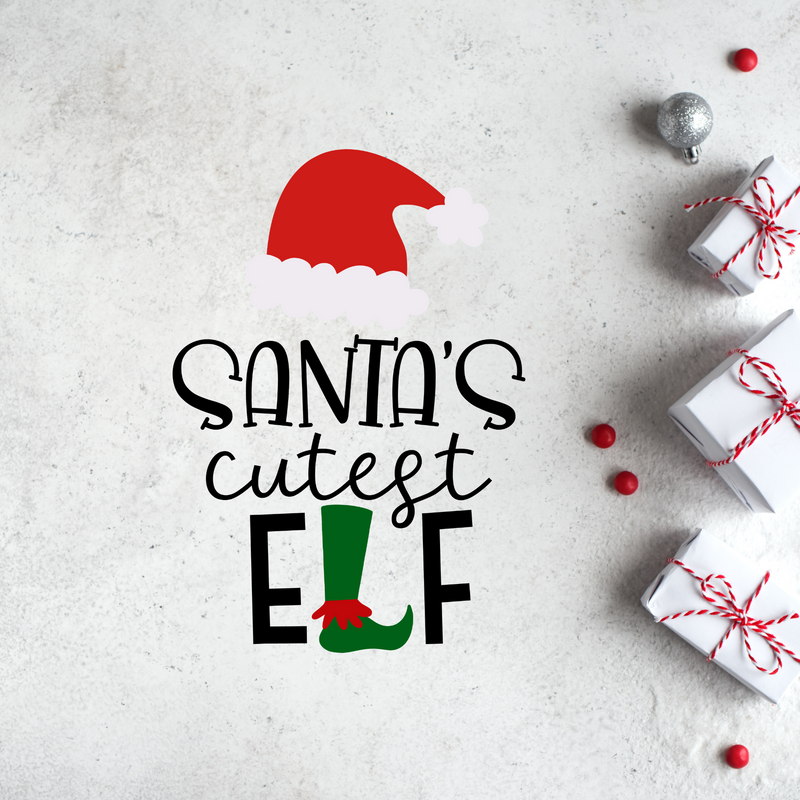 Santa's Cutest Elf - Boy & Girl Baby Bodysuit - Christmas Baby Outfit