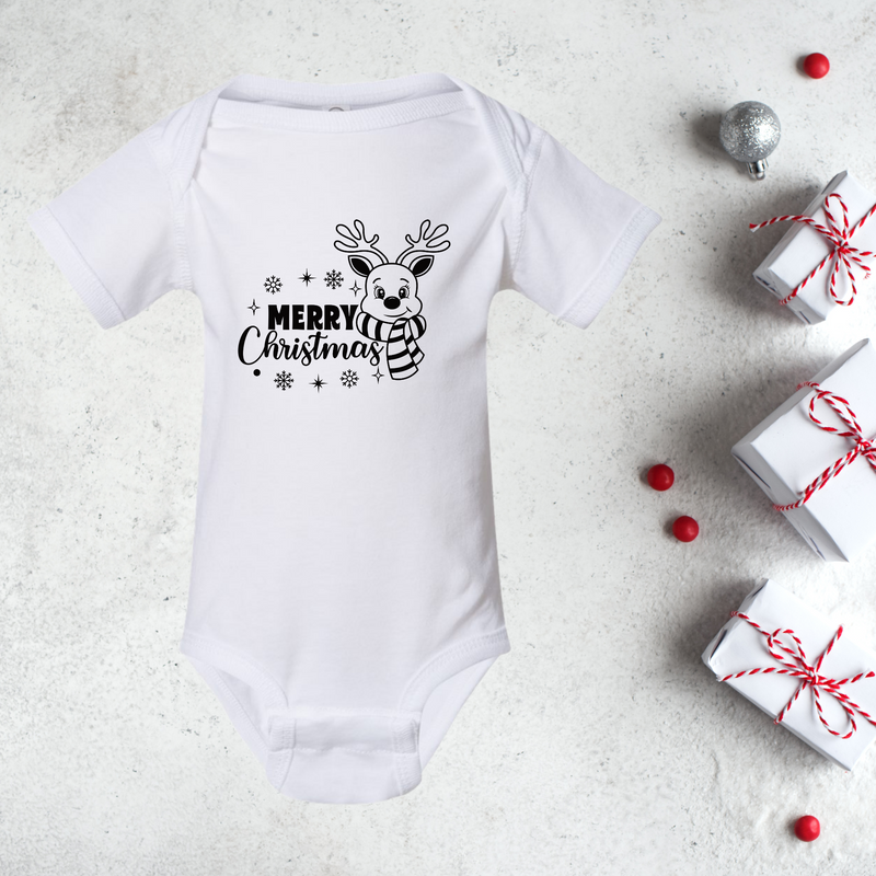 Merry Christmas - Boy & Girl Baby Bodysuit - Christmas Baby Outfit