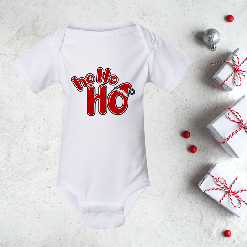 Ho Ho Ho! - Boy Baby Bodysuit - Christmas Baby Boy outfit