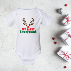 My 1st Christmas - Boy Baby Bodysuit - Christmas Baby Boy outfit