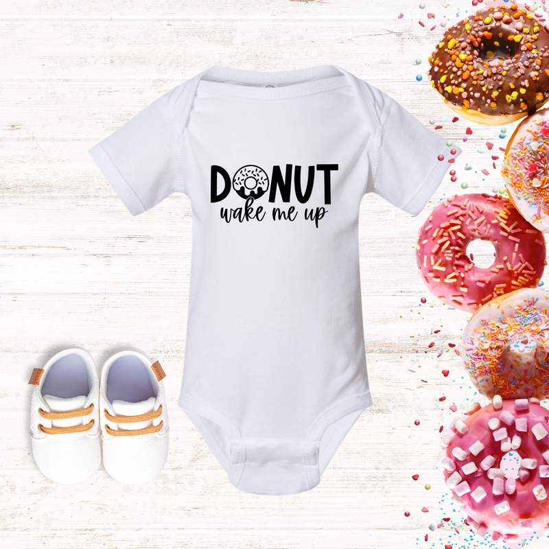 Donut wake me up - Baby Bodysuit - Baby Onesie