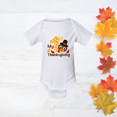 My 1st Thanksgiving - Boy Baby Bodysuit - Thanksgiving Baby Boy outfit