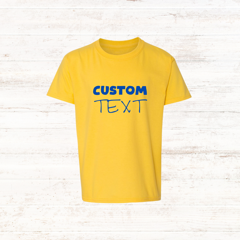 Adult Custom Text T-shirt, Customized T-shirt, Custom T-Shirt, Personalized T-Shirt, Add Your Own Text, Custom Unisex T-shirt