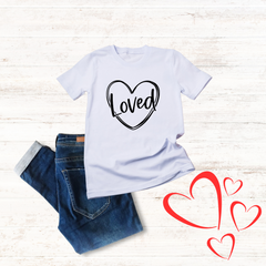 Loved - T-shirt - Personalized Gift - Toddler Size - Youth Size