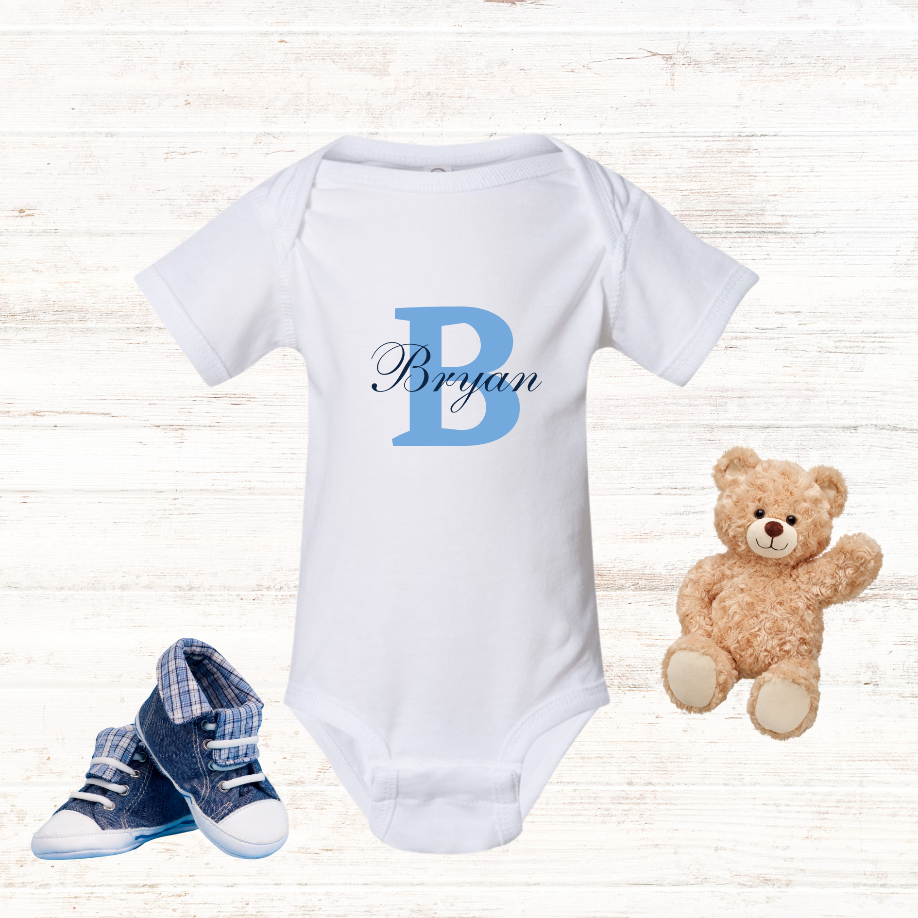 Personalized Atlanta Braves Gerber Baby Onesie® Cotton White Custom  Bodysuit